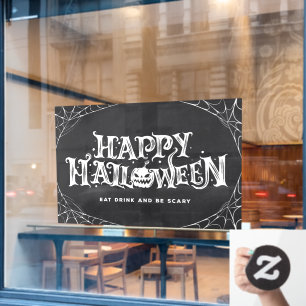 Happy Halloween eet Drink en is eng Raamsticker