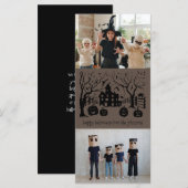 Happy Halloween Éffrayant Mansion Carte photo de f (Devant / Derrière)