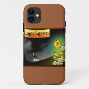 Happy Halloween en Flowers - iPhone 11 Hoesje