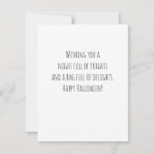 Happy Halloween et la carte à coller ou à traiter (Dos)