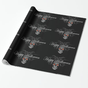 Happy Halloween Evil Skull Cadeaupapier