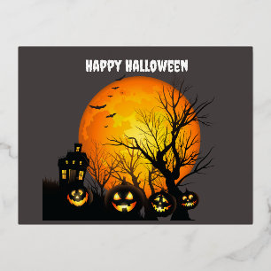 Happy Halloween Folie Holiday Post Kaart