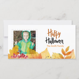 Happy Halloween-fotokaart Feestdagenkaart
