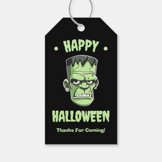 Happy Halloween Frankenstein Cadeaulabel (Voorkant)