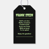 Happy Halloween Frankenstein Cadeaulabel (Achterkant)