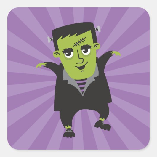 Happy Halloween Frankenstein Sticker (Devant)