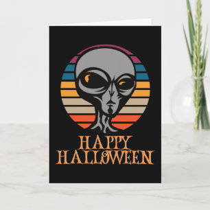 Happy Halloween Funny Creepy Character Kaart