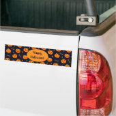 Happy Halloween Funny Cute Pumpkins Pattern Bumpersticker (Op Truck)