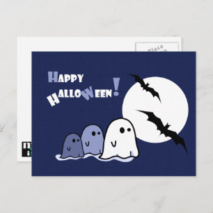 Happy Halloween. Funny Little Ghosts Briefkaart