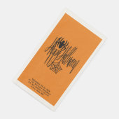 Happy Halloween Funny Scary Spider Cobweb Servet (Hoek)