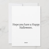 Happy Halloween | Gehakt huis Feestdagenkaart (Achterkant)