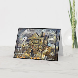 Happy Halloween Gevouwen Vakantie Kaart