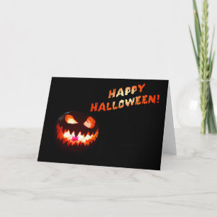 HAPPY HALLOWEEN - Ggloeiende Jack-O-Lantern Kaart