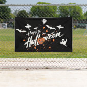 Happy Halloween Ghost, Bats and Pumpkins Spandoek (Insitu)