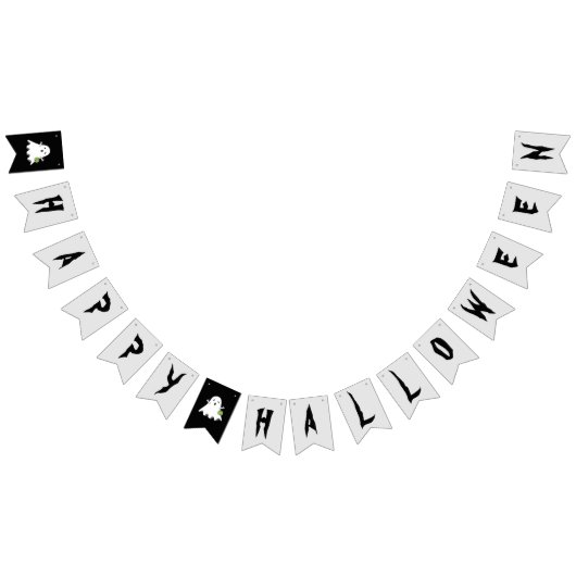Happy Halloween Ghost Bunting Banner (Alle)