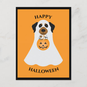 Happy Halloween Ghost Dog Briefkaart