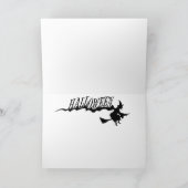 Happy Halloween Ghost en Pumpkins Feestdagen Kaart (Binnen)