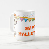 Happy Halloween Ghost en Pumpkins Koffiemok (Voorkant links)