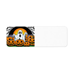 Happy Halloween Ghost Etiket