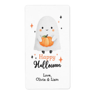 Happy Halloween Ghost Étiquettes d'expédition pers
