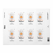 Happy Halloween Ghost Étiquettes d'expédition pers (Feuille entière)