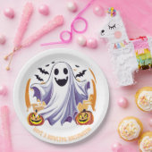 Happy Halloween Ghost Papieren Bordje (Feest)