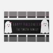 Happy Halloween Ghost Pset Pattern Name Doormat Deurmat (Voorkant)