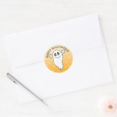 Happy Halloween Ghost Ronde Sticker (Envelop)