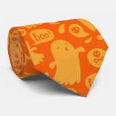 Happy Halloween Ghost Stropdas (Opgerold)