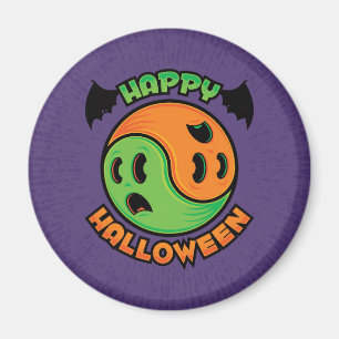Happy Halloween Ghost Yin-Yang Magneet