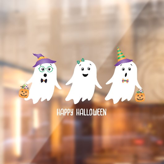Happy Halloween Ghosts Trick or treat Raamsticker (Vel 2)