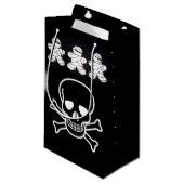 Happy Halloween Gift Bag, Skull Klein Cadeauzakje (Voorkant Gekanteld)