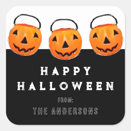 Happy Halloween Gift-behandelingen Vierkante Sticker (Voorkant)