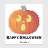 Happy Halloween glimlachend pomkin Sticker (Vel)