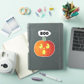 Happy Halloween glimlachend pomkin Sticker (iPad Cover)