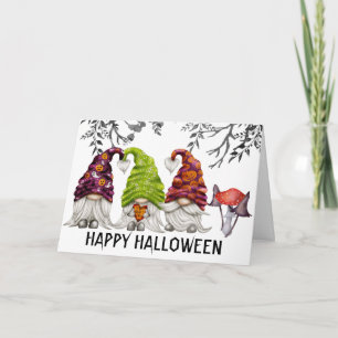 Happy Halloween Gnomes Briefkaart
