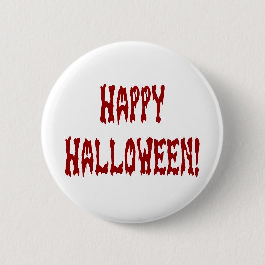 Happy Halloween Gore-tekst Ronde Button 5,7 Cm (Voorkant)