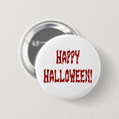 Happy Halloween Gore-tekst Ronde Button 5,7 Cm (Voorkant /achterkant)