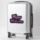 Happy Halloween Gothic Paarse Sticker (Koffer)