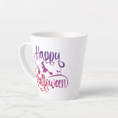Happy Halloween gradiënt vliegende hekkkat Latte Mok (Linkerhoek)