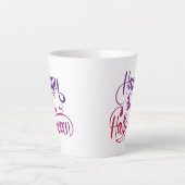 Happy Halloween gradiënt vliegende hekkkat Latte Mok (Voorkant)