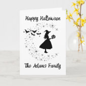 Happy Halloween Greeting Witch Kaart (Gele Bloem)