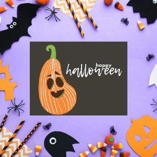 Happy Halloween grillige pompoen Briefkaart