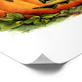 Happy Halloween  Halloween Briefkaart Art Poster (Hoek)