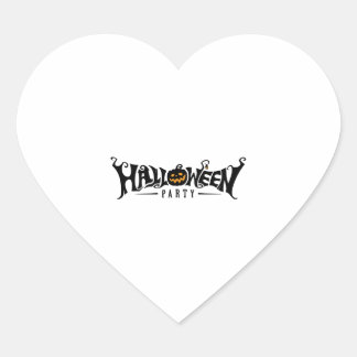 happy Halloween, Halloween party, funny Halloween Hart Sticker