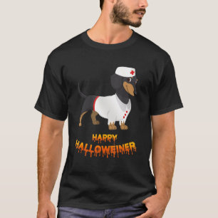 Happy Halloween Hallowweiner Daschund Dog Costume T-shirt
