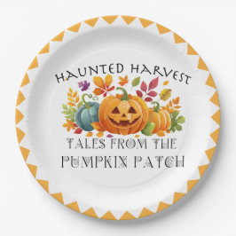 Happy Halloween Harvest Pumpkins Papieren Bordje