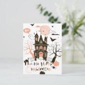 Happy Halloween Haunted House Briefkaart (Staand voorkant)