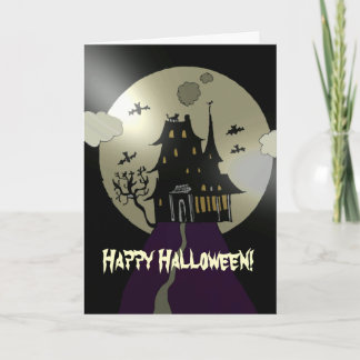 Happy Halloween Haunted House Kaart