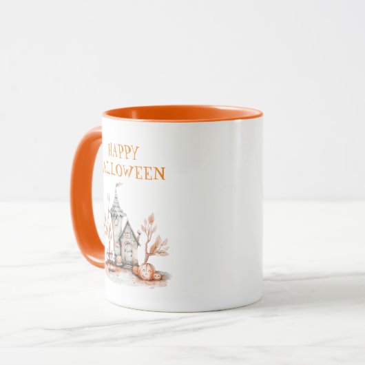 Happy Halloween Haunted House Mok (Voorkant links)